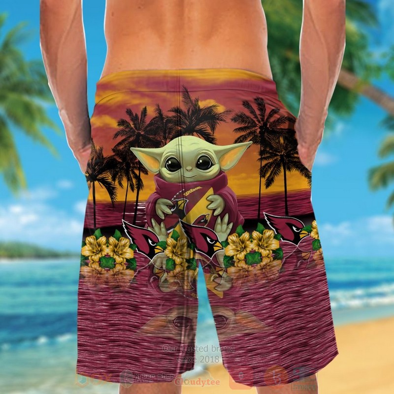 NFL Arizona Cardinals and Baby Yoda Hawaiian Shirt Short 1 2 3 4 5