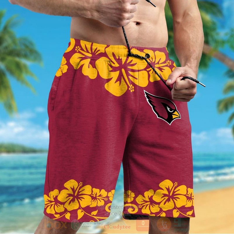 NFL Arizona Cardinals and Minnie Mouse Hawaiian Shirt Short 1 2 3 4