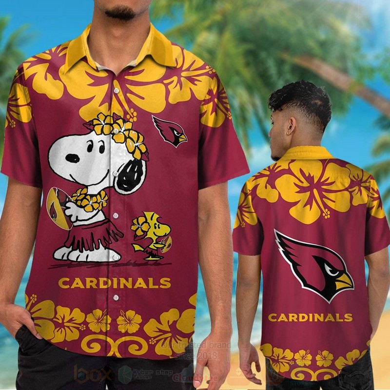 NFL Arizona Cardinals and Snoopy Cute Hawaiian Shirt Short