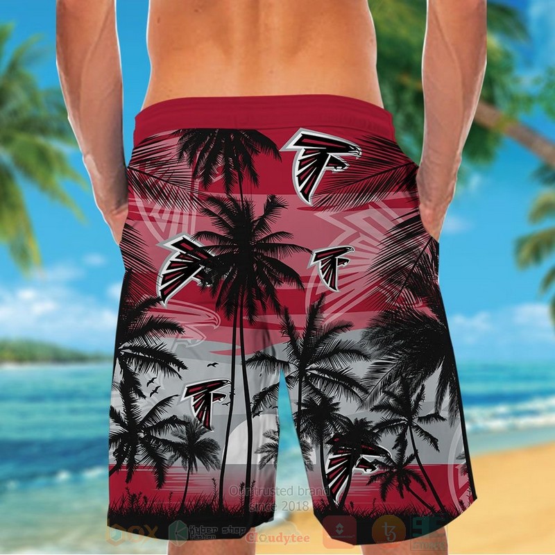NFL Atlanta Falcons Grey Black Hawaiian Shirt Short 1 2 3 4 5