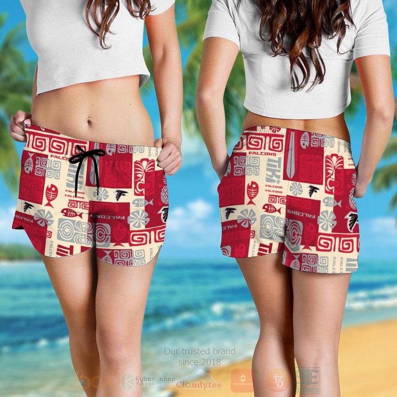 NFL Atlanta Falcons Pineapple and Fish Hawaiian Shirt Short 1 2 3
