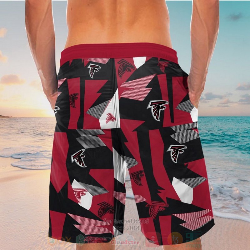NFL Atlanta Falcons Red Black Hawaiian Shirt Short 1 2 3 4 5