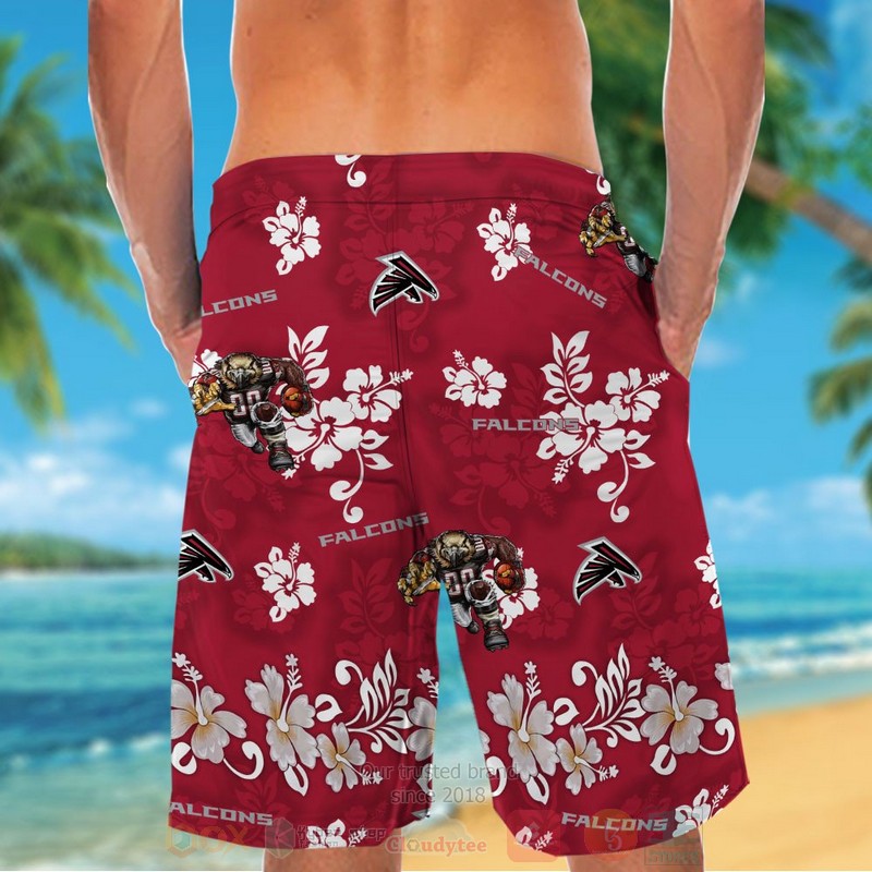 NFL Atlanta Falcons Red Hawaiian Shirt Short 1 2 3 4 5