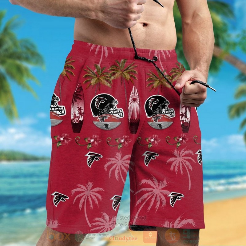 NFL Atlanta Falcons Rugby Cap Hawaiian Shirt Short 1 2 3 4