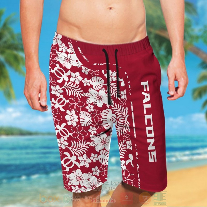 NFL Atlanta Falcons and Snoopy Custom Name Hawaiian Shirt Short 1 2 3 4