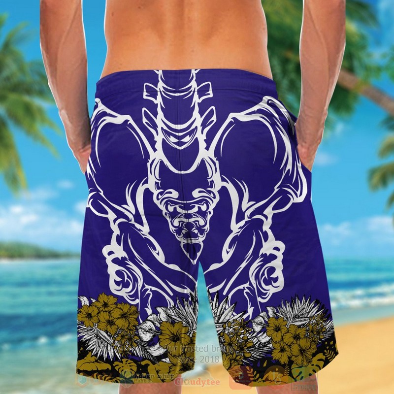NFL Baltimore Ravens Skeleton Hawaiian Shirt Short 1 2 3 4 5
