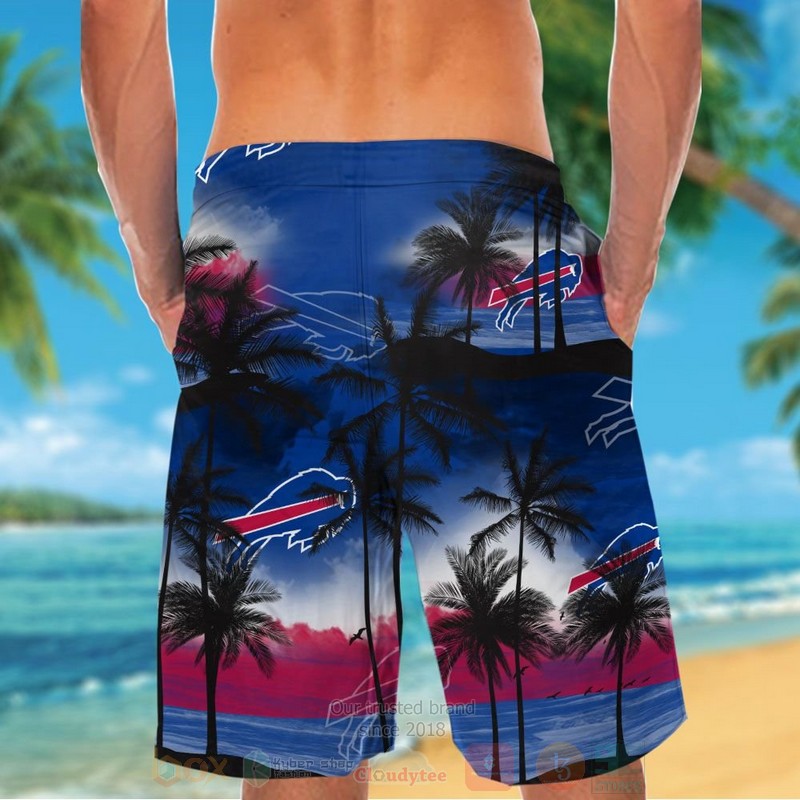 NFL Buffalo Bills Dark Blue Hawaiian Shirt Short 1 2 3 4 5