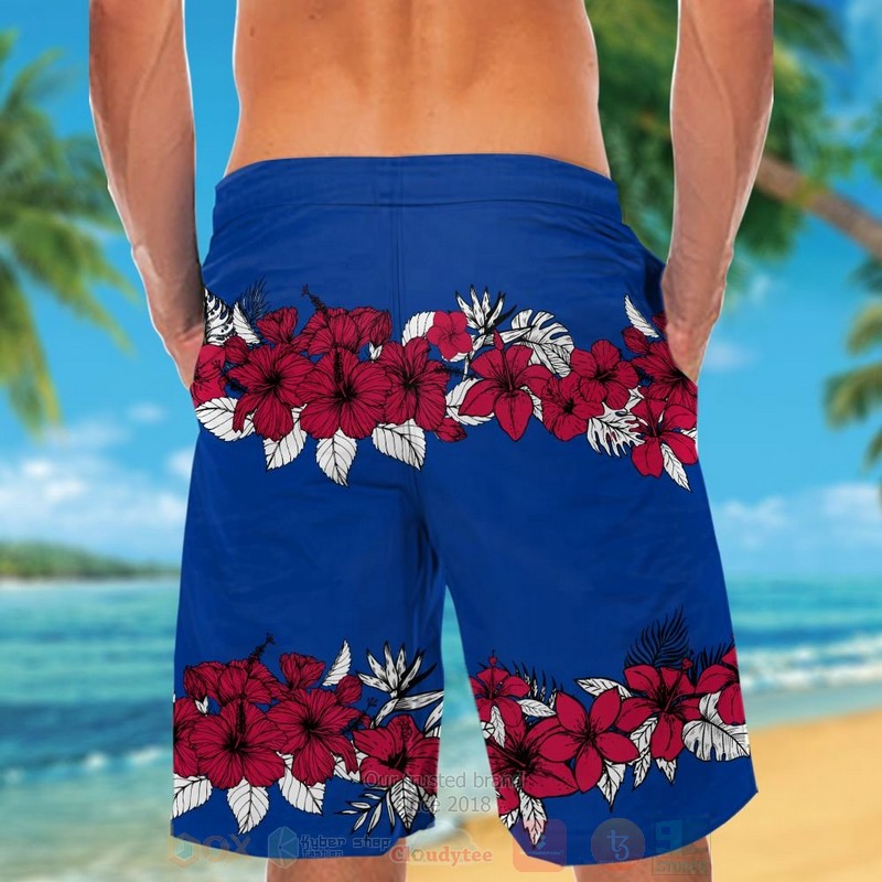 NFL Buffalo Bills Red Hibiscus Hawaiian Shirt Short 1 2 3 4 5