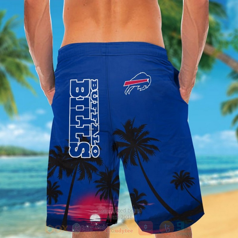 NFL Buffalo Bills Sunset Hawaiian Shirt Short 1 2 3 4 5