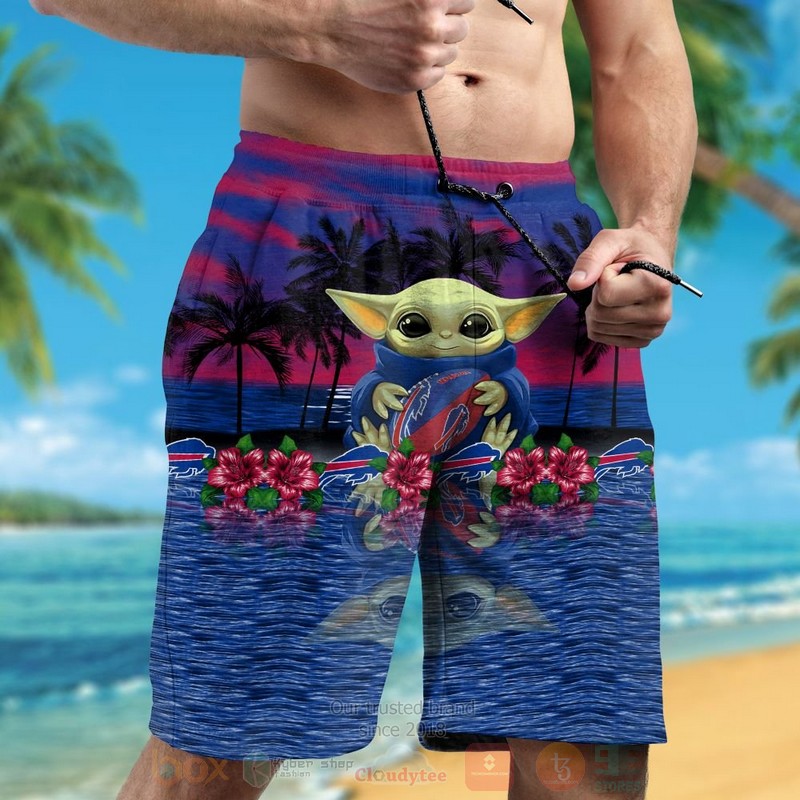 NFL Buffalo Bills and Baby Yoda Hawaiian Shirt Short 1 2 3 4