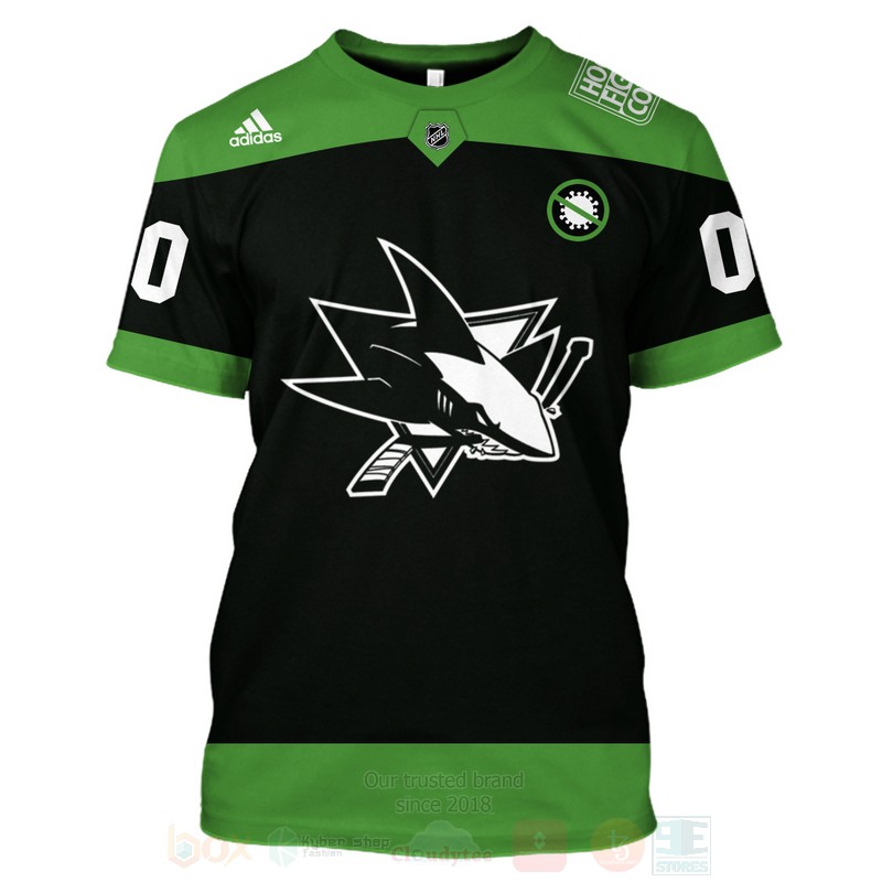 NHL San Jose Sharks Personalized 3D Hoodie Shirt 1 2 3 4 5 6