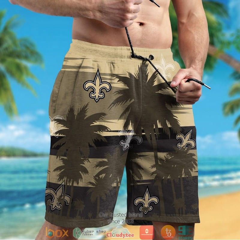 New Orleans Saints Dark coconut island Hawaiian Shirt short 1 2 3 4