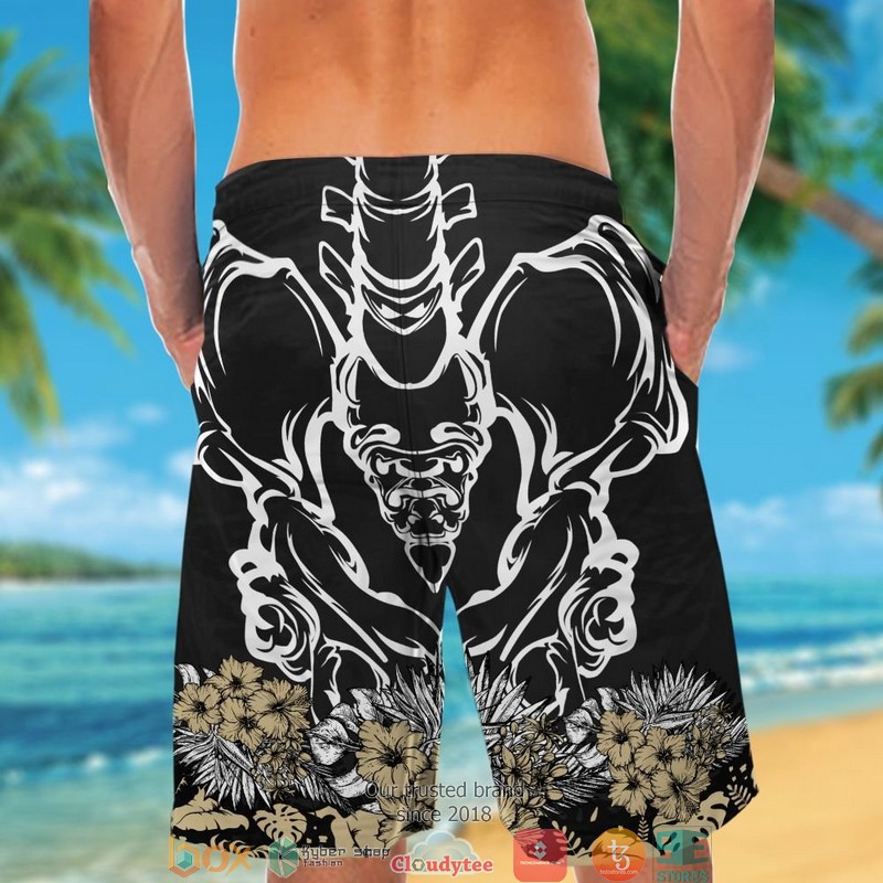 New Orleans Saints backbone hibisucs Hawaiian Shirt short 1 2 3 4 5