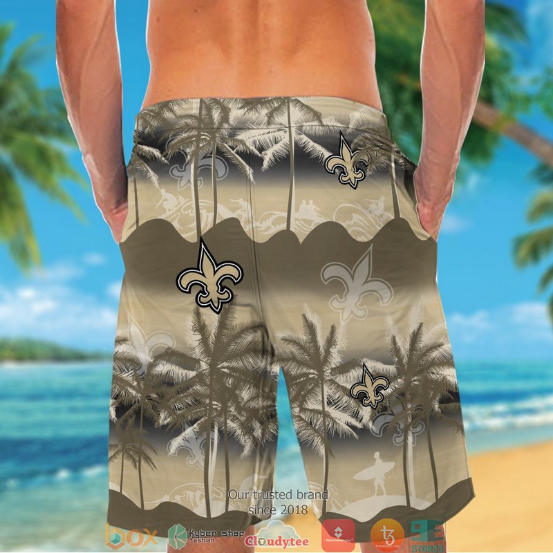 New Orleans Saints coconut island Ocean Waves Hawaiian Shirt short 1 2 3 4 5