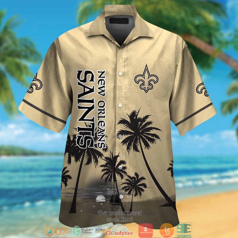 New Orleans Saints coconut island night moon Hawaiian Shirt short