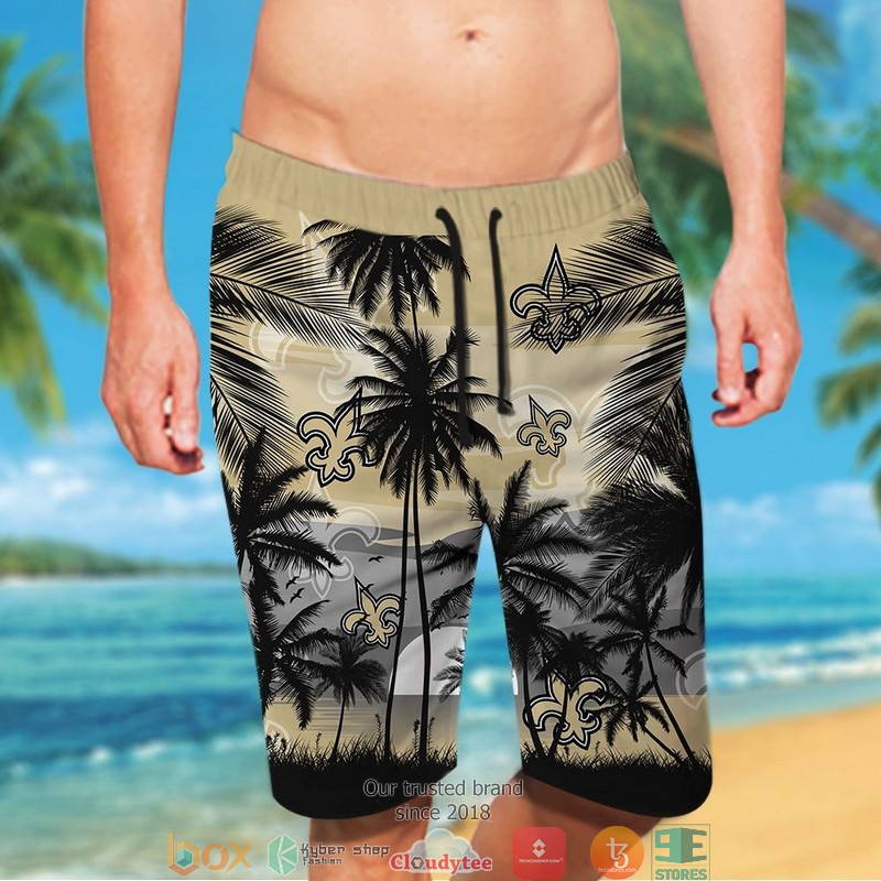New Orleans Saints coconut island sunset Hawaiian Shirt short 1 2 3 4