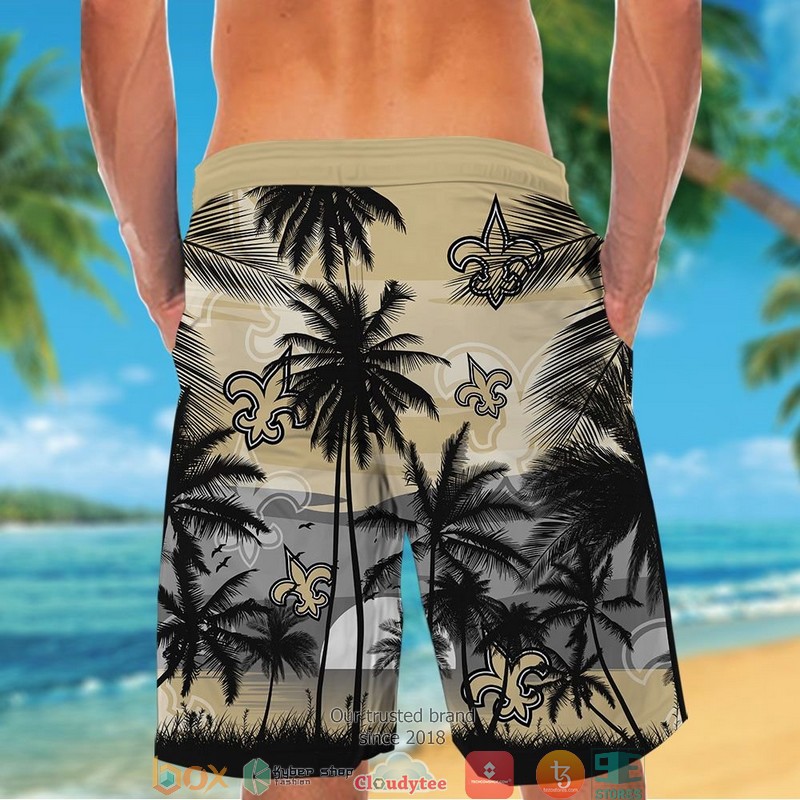 New Orleans Saints coconut island sunset Hawaiian Shirt short 1 2 3 4 5