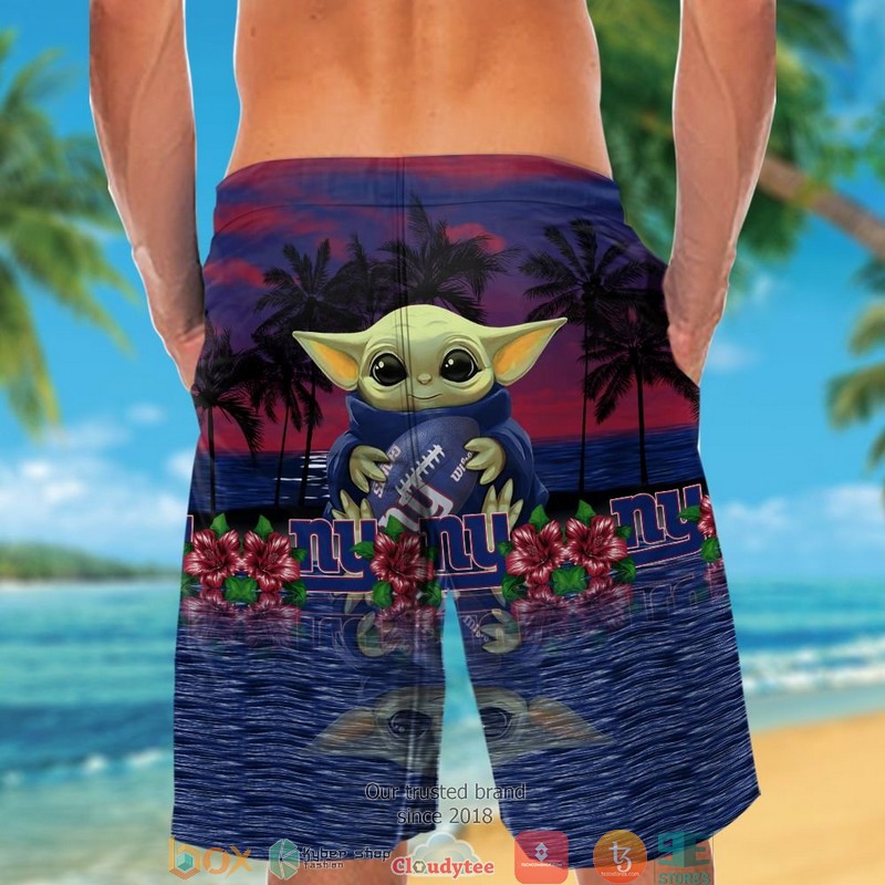 New York Giants Baby Yoda Hawaiian Shirt short 1 2 3 4 5