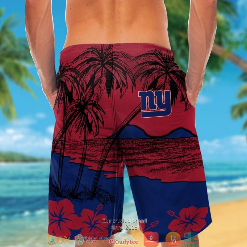 New York Giants Coconut Island Hibiscus Hawaiian Shirt short 1 2 3 4 5