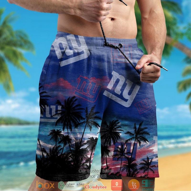 New York Giants Coconut Island Navy Hawaiian Shirt short 1 2 3 4