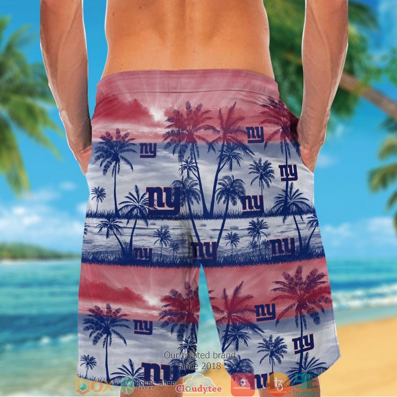 New York Giants Coconut Island White red Hawaiian Shirt short 1 2 3 4 5