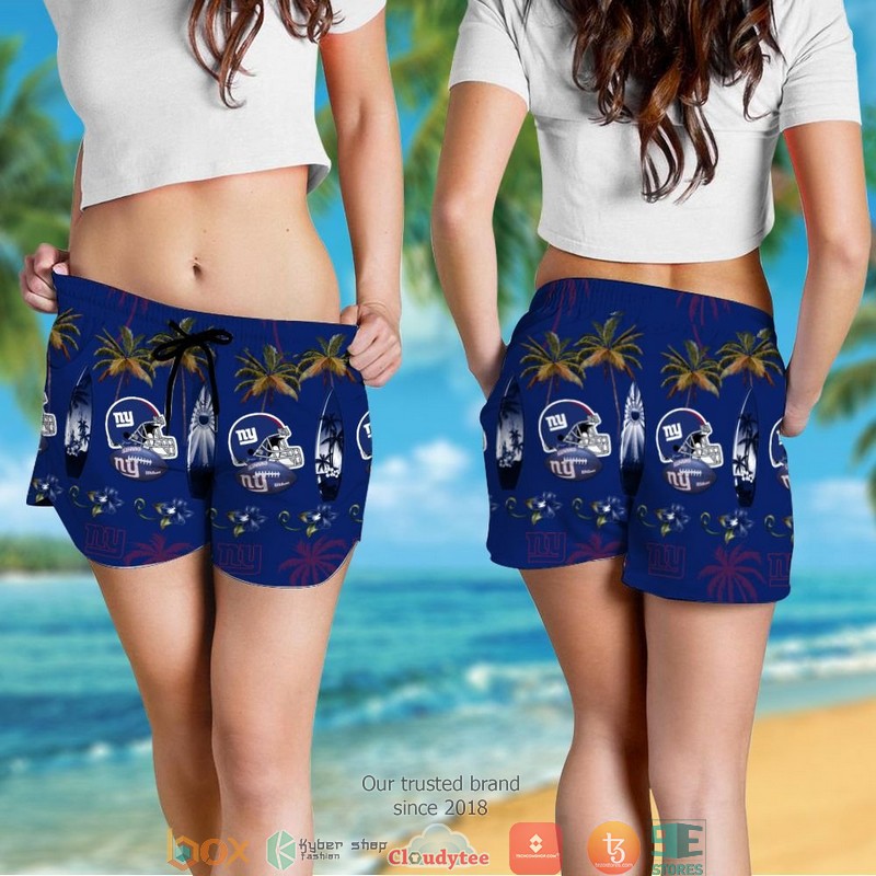 New York Giants Coconut Navy Hawaiian Shirt short 1 2 3