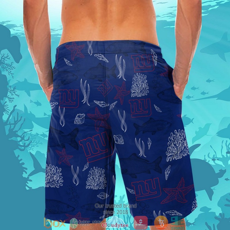 New York Giants Fish Ocean Pattern Hawaiian Shirt short 1 2 3 4 5