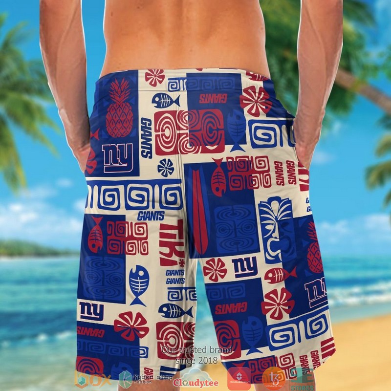 New York Giants Fish Pineapple pattern Hawaiian Shirt short 1 2 3 4 5