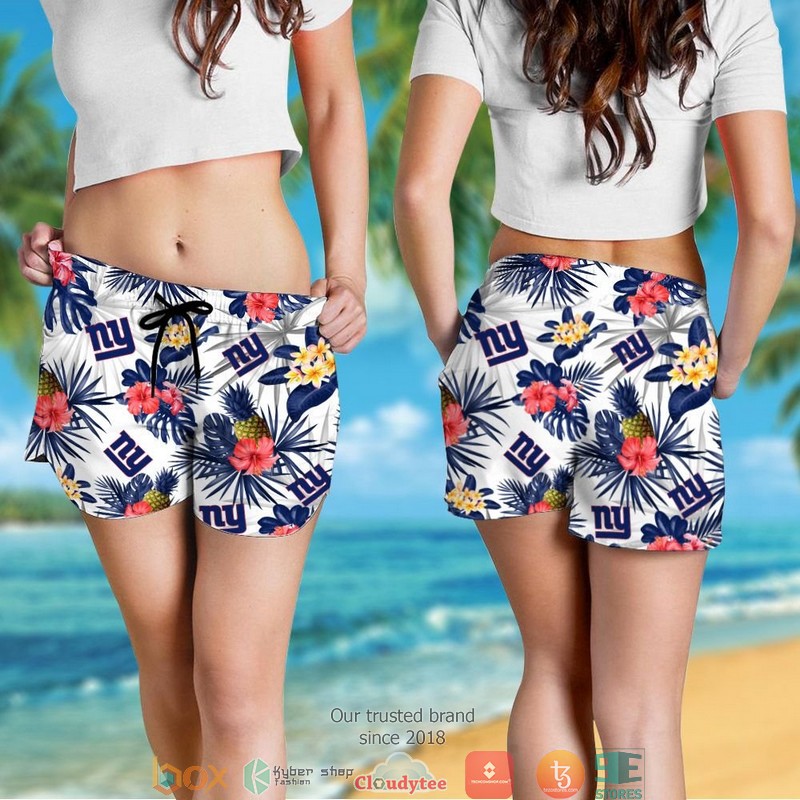 New York Giants Hibiscus Pineapple Hawaiian Shirt short 1 2 3