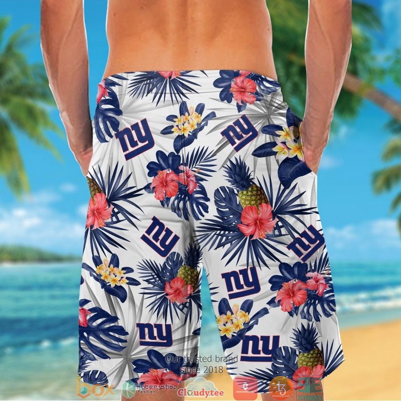New York Giants Hibiscus Pineapple Hawaiian Shirt short 1 2 3 4 5