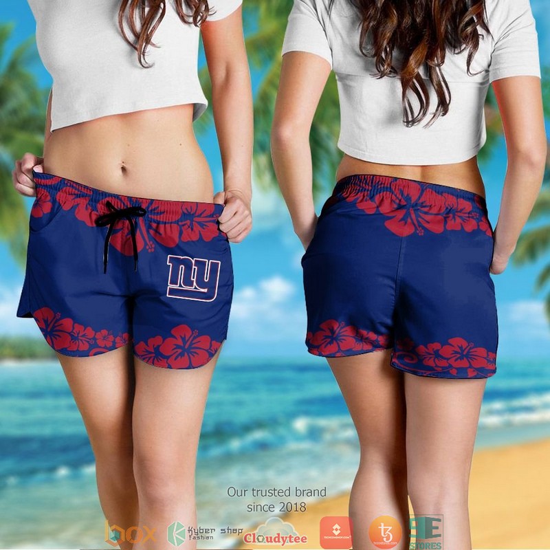 New York Giants Red Hibiscus Snoopy Hawaiian Shirt short 1 2 3