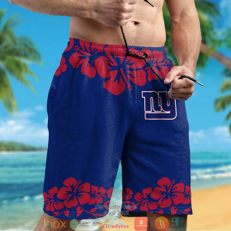 New York Giants Red Hibiscus Snoopy Hawaiian Shirt short 1 2 3 4