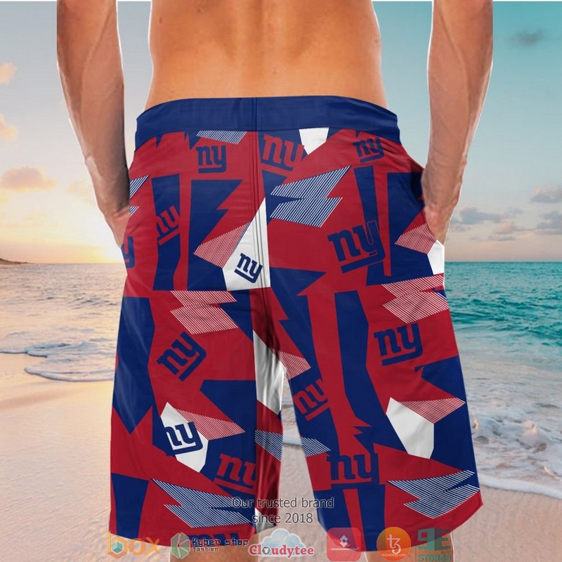 New York Giants Red Navy Blue Hawaiian Shirt short 1 2 3 4 5
