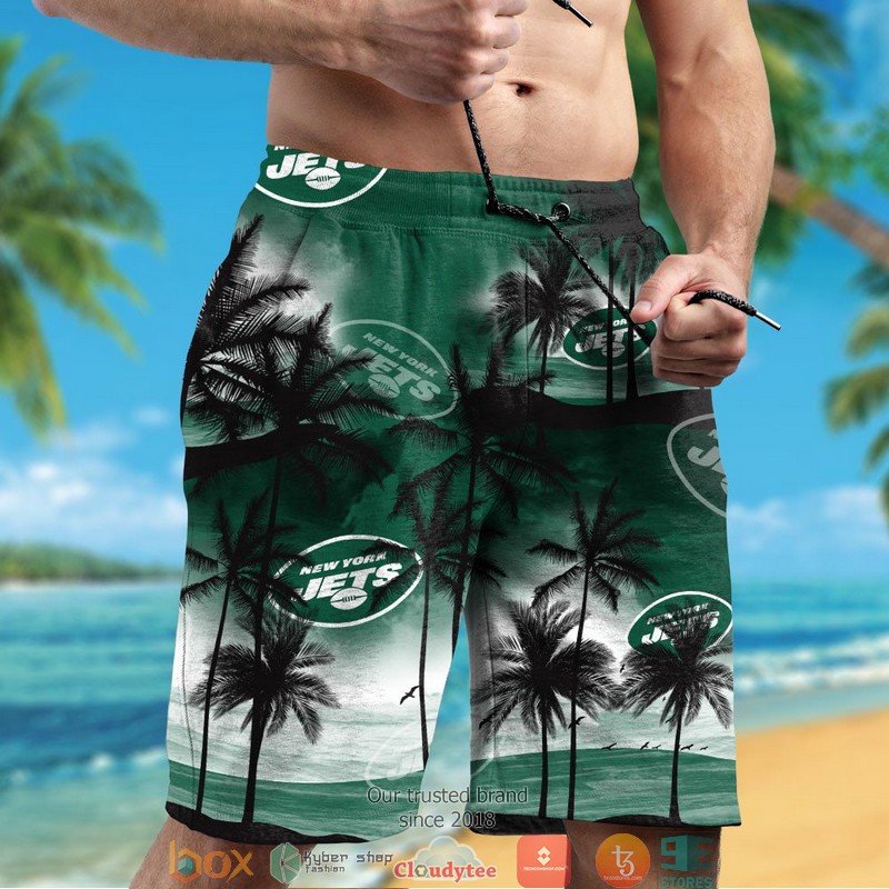 New York Jets Coconut island Ocean Hawaiian Shirt short 1 2 3 4