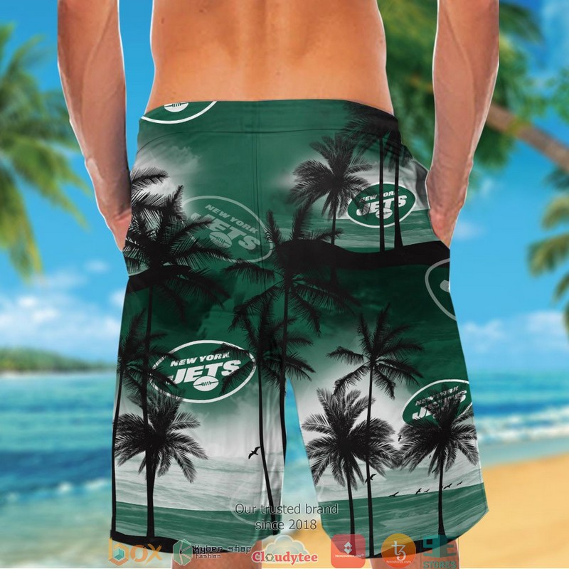 New York Jets Coconut island Ocean Hawaiian Shirt short 1 2 3 4 5