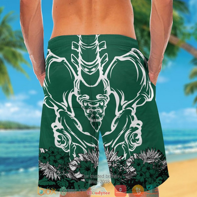 New York Jets backbone hibiscus Hawaiian Shirt short 1 2 3 4 5
