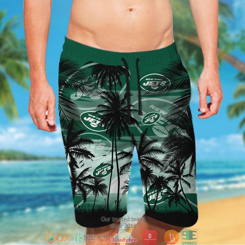 New York Jets coconut island sunset Hawaiian Shirt short 1 2 3 4