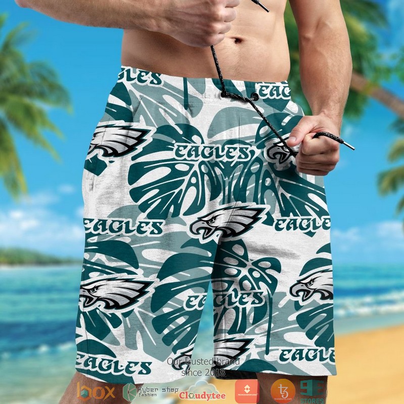 Personalized Philadelphia Eagles Monstera deliciosa Hawaiian Shirt short 1 2 3 4