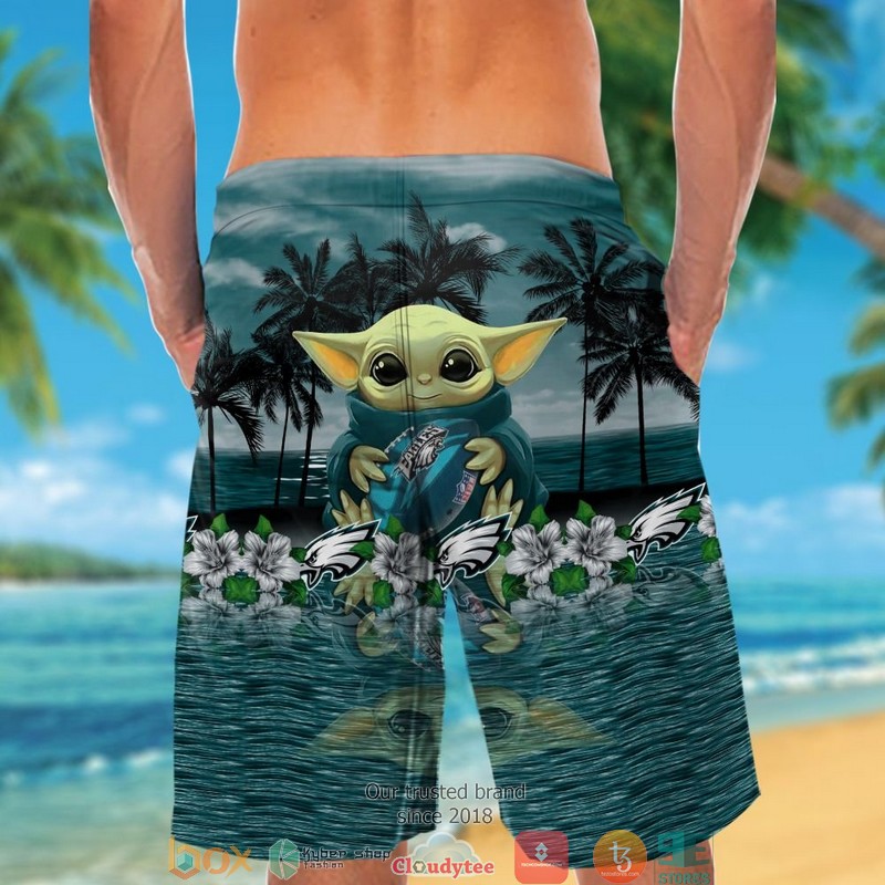 Philadelphia Eagles Baby Yoda Hawaiian Shirt short 1 2 3 4 5