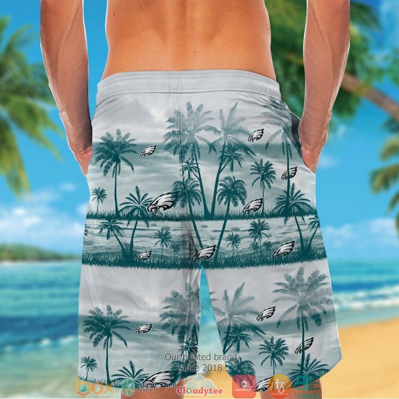 Philadelphia Eagles Coconut island Hawaiian Shirt short 1 2 3 4 5