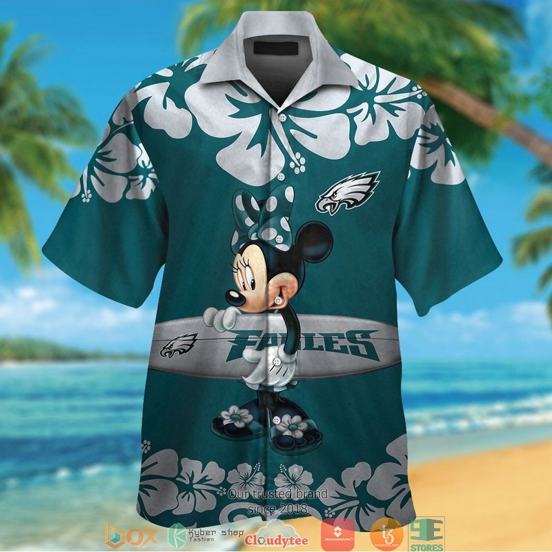 Philadelphia Eagles Minnie Mouse Hawaiian Shirt short