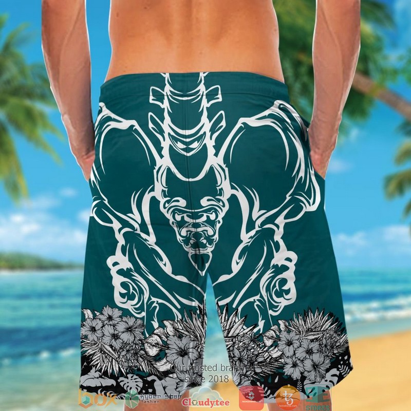 Philadelphia Eagles backbone hibiscus Hawaiian Shirt short 1 2 3 4 5