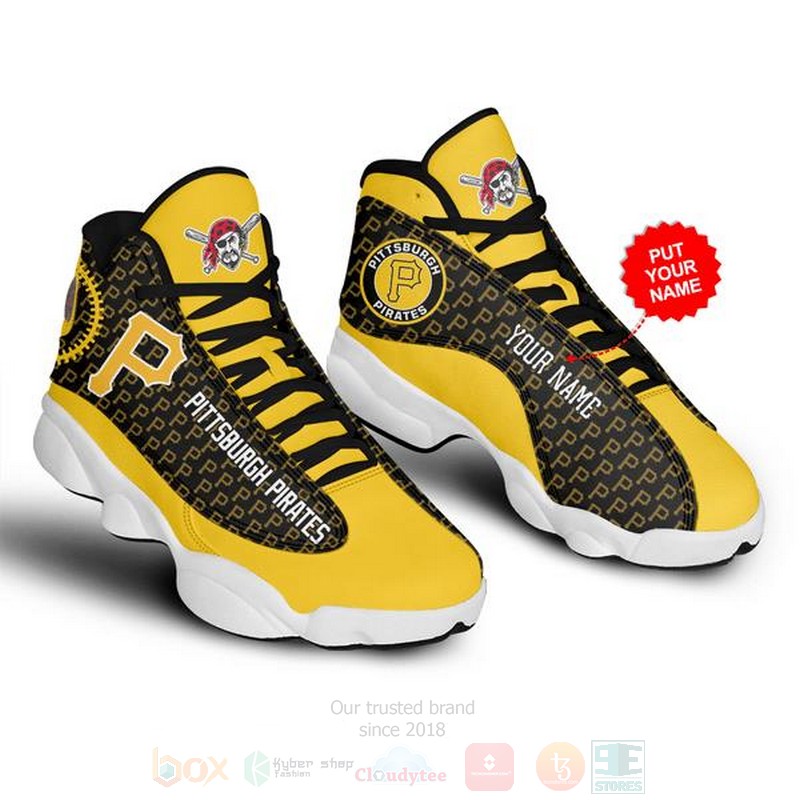 Pittsburgh Pirates MLB Custom Name Air Jordan 13 Shoes