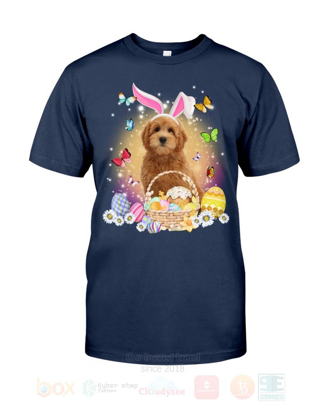 Red Goldendoodle Easter Bunny Butterfly 2D Hoodie Shirt 1 2 3 4 5 6 7 8