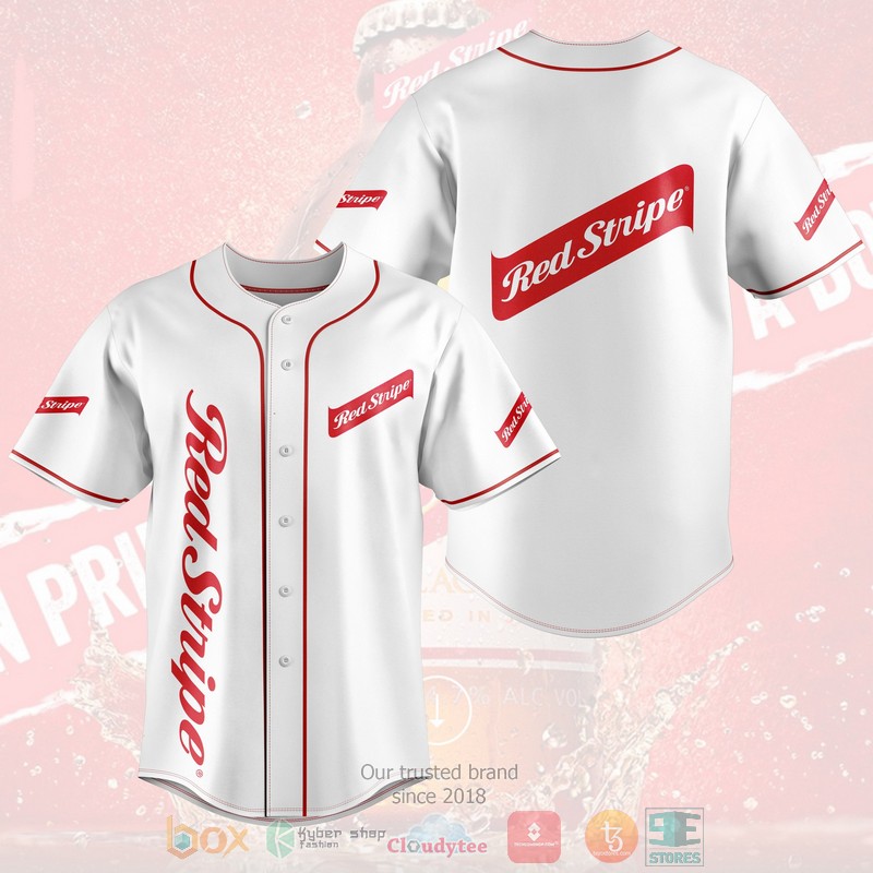 Red Stripe Baseball Jersey