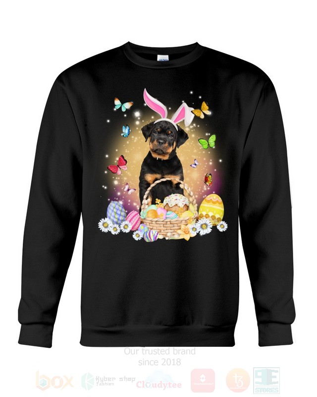 Rottweiler Baby Easter Bunny Butterfly 2D Hoodie Shirt 1 2 3 4 5 6 7 8 9 10 11 12