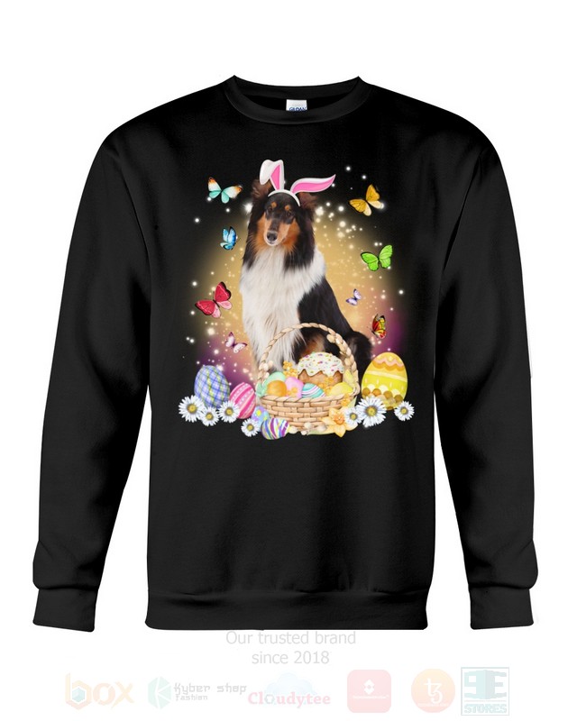 Rough Collie Easter Bunny Butterfly 2D Hoodie Shirt 1 2 3 4 5 6