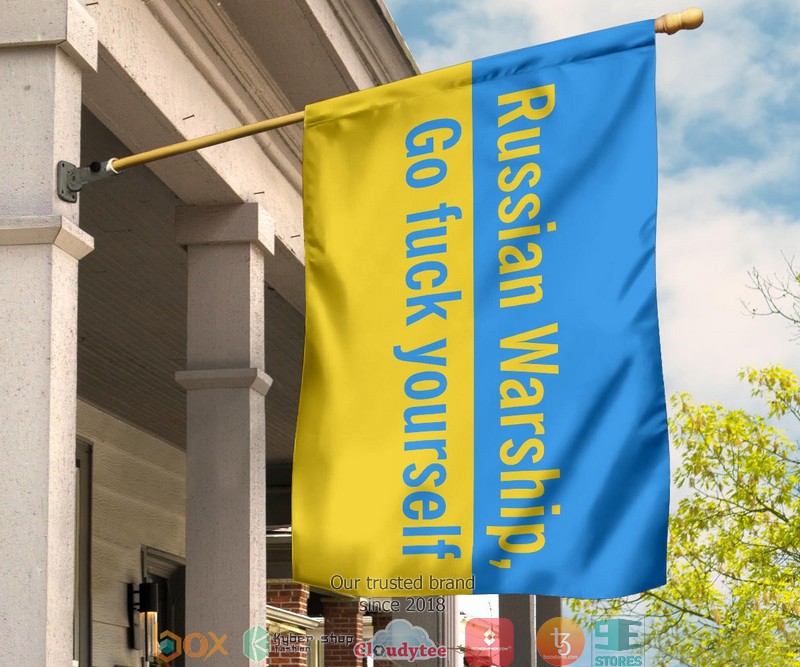 Russian Warship Go F Yourself Shirt Support Ukraine Ukrainian Flags 1 2