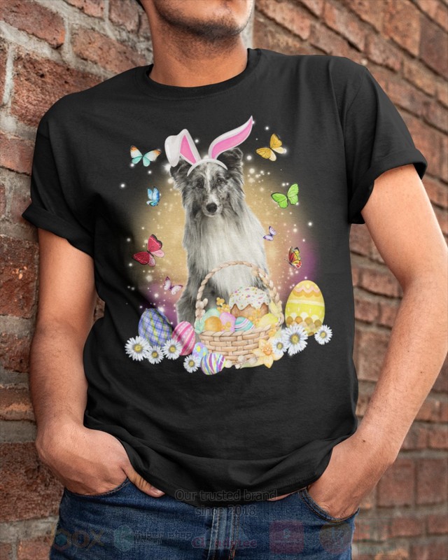 Shetland Sheepdog Easter Bunny Butterfly 2D Hoodie Shirt 1 2 3 4 5 6 7