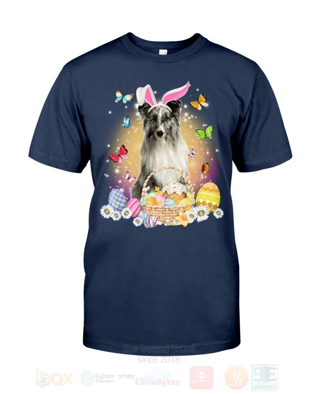 Shetland Sheepdog Easter Bunny Butterfly 2D Hoodie Shirt 1 2 3 4 5 6 7 8